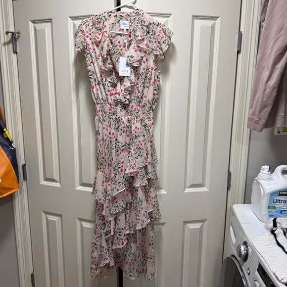 Misa Ilysa Midi Dress Spring Ditsy size L - Picture 3 of 4